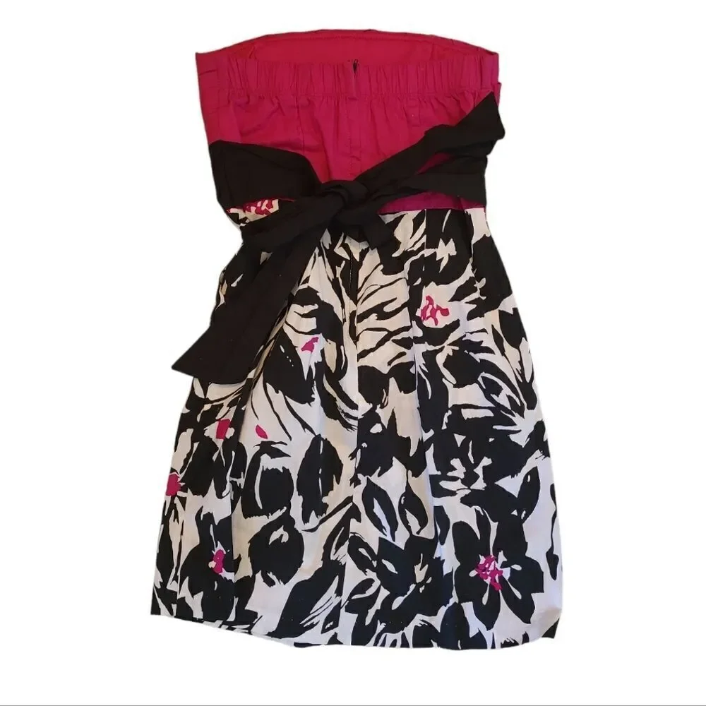 Speechless strapless dress Pink black size 3